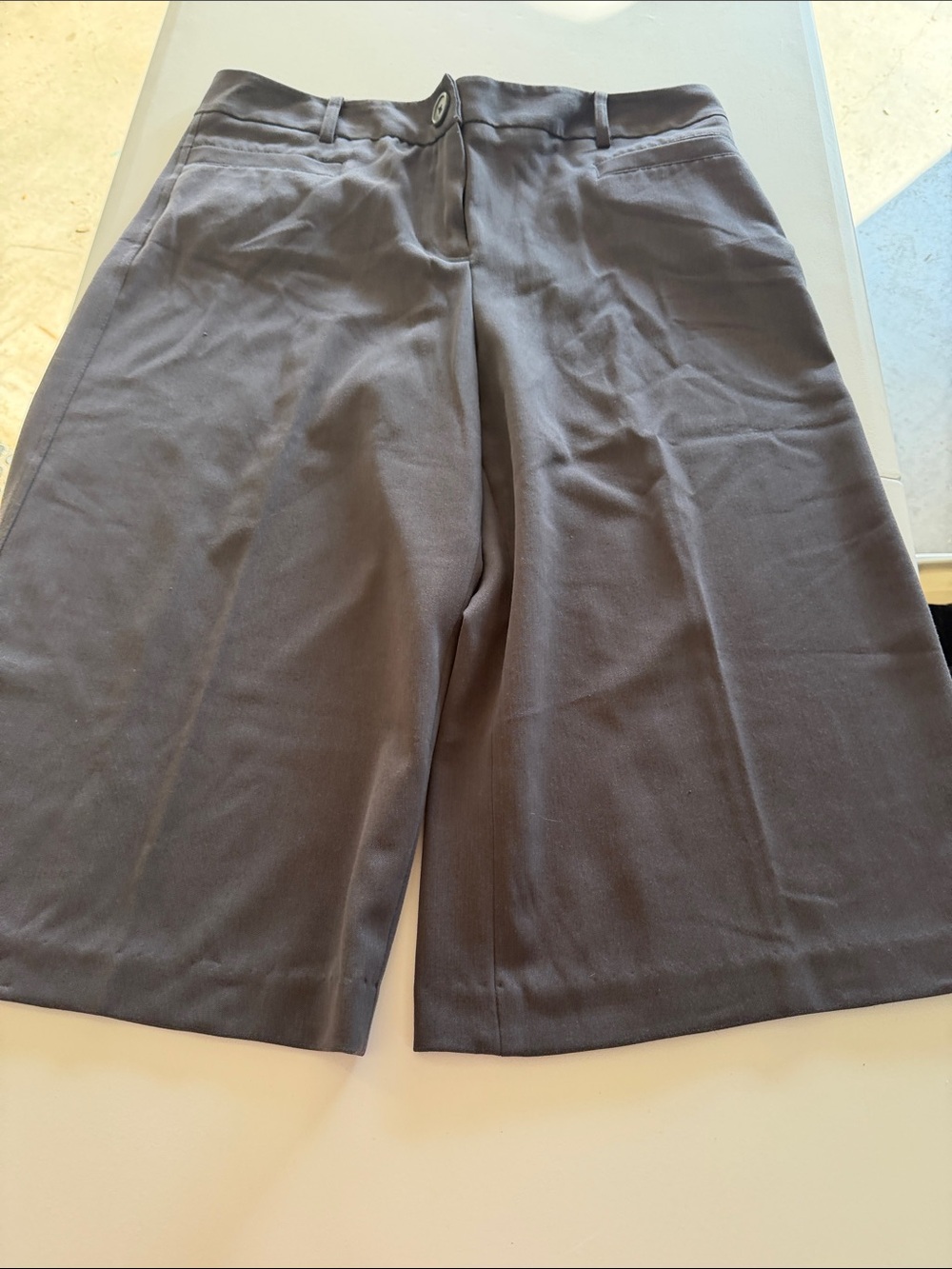 Woman’s Cato Flat-Front Charcoal gaucho pants, Size 14